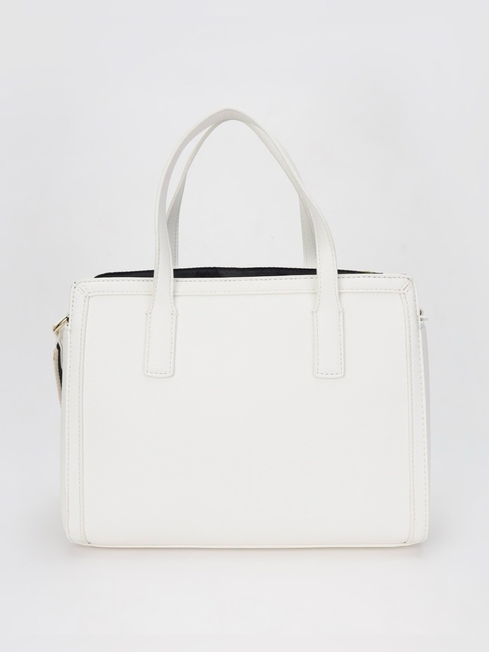 Tommy Hilfiger White Satchel with Contrast Trim Crossbody Strap - Picture 3 of 6
